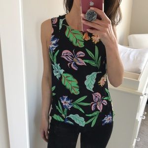 Zara sleeveless top with floral print